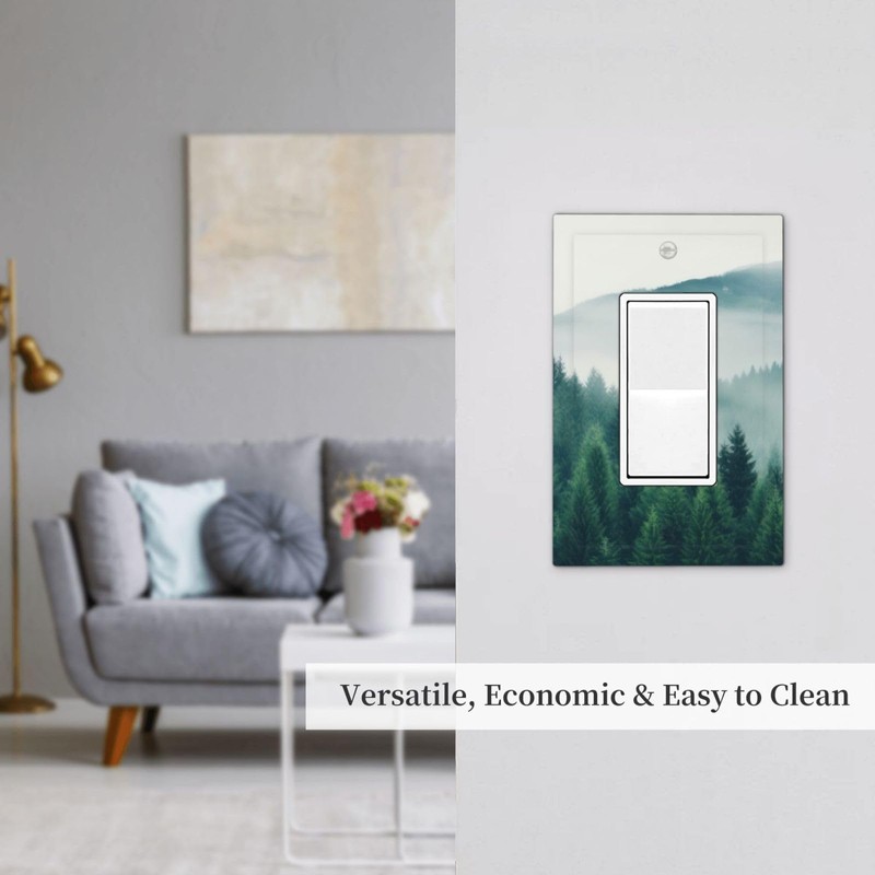 Forest Trees Mountain Single GFCI/Rocker Wall Plate Electrical Outlet 1