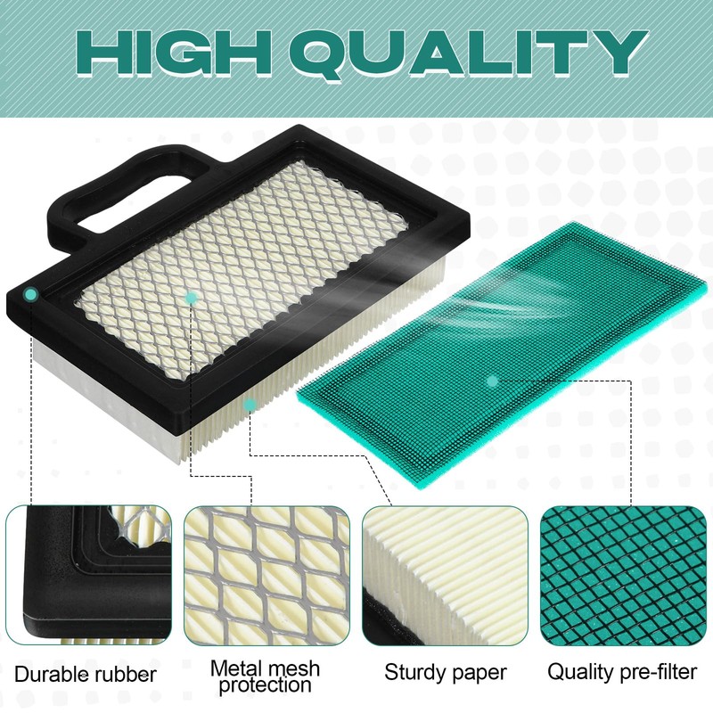 Threlaco 4 Pack 499486s 698754 Air Filter with Pre Filter,