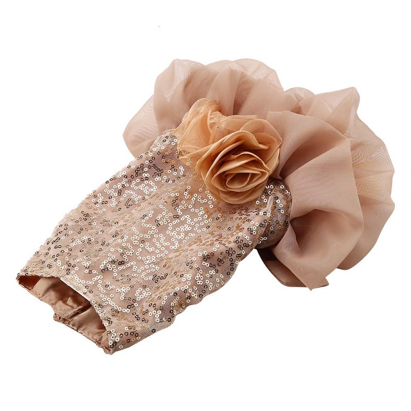 Zerodis Dog Dress, Cat Skirt, Princess Bubble Sequined Wedding Costume,