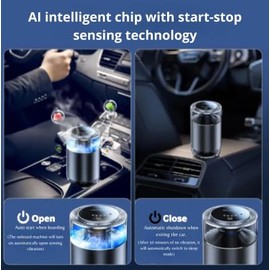 Smart Car Air Freshener 2025, Car Diffuser, 150ML/Bottle Essential Oil Diffuser Long Lasting, 3-Mode Adjustable with Auto On/Off Feature, Mood Lighting, Car Accessories for Woman&Men