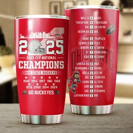 Ohio State National Champions Tumbler, Game Day Tumbler, Gift For Ohio State Fans GL1SVC - Size: 20oz