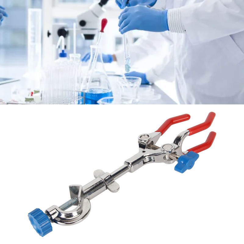 3 Prong Lab Clamp with Rubber Coating Pressure Adjustment 3