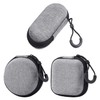 3 Portable Hard Shell Headphone Cases in Grey Over the