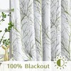 FMFUNCTEX 100% Blackout Curtains 84 Inches Long for Bedroom, Green