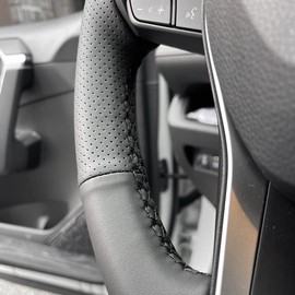 MEWANT Steering Wheel Cover for Toyota RAV4 2019-2024/Camry 2018-2024/Corolla 2020-2024/Avalon 2019-2022 Hand-Stitched Steering Wheel Wrap