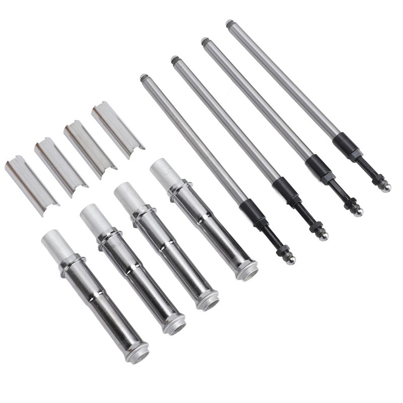 24PCS Adjustable Pushrods Cover Kit 0928 0023 Chrome Push Rod
