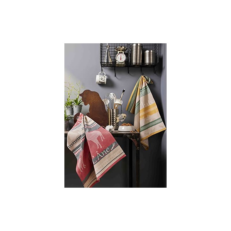 Coucke Les Chat Jacquard Cotton Towel, 20" x 30", 100%