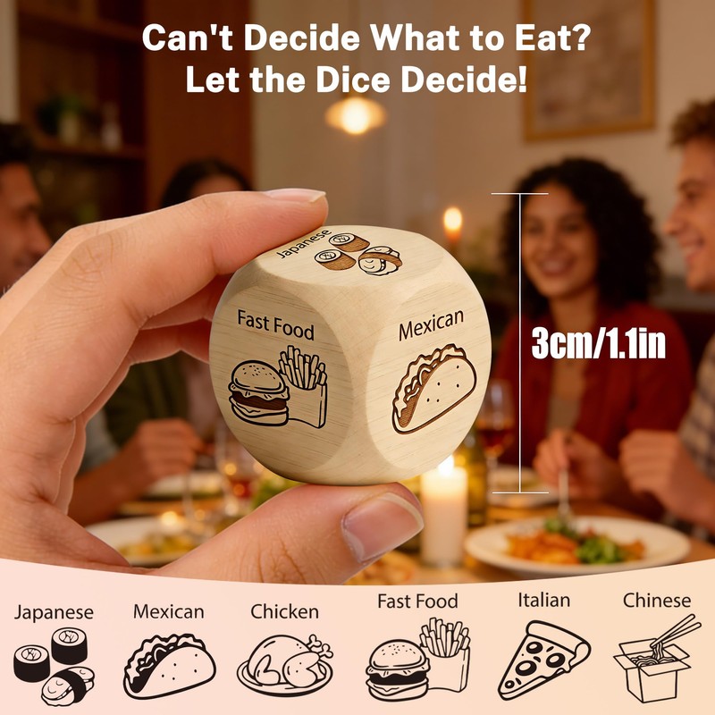 Stocking Stuffers for Men Women Adults Date Night Food Dice