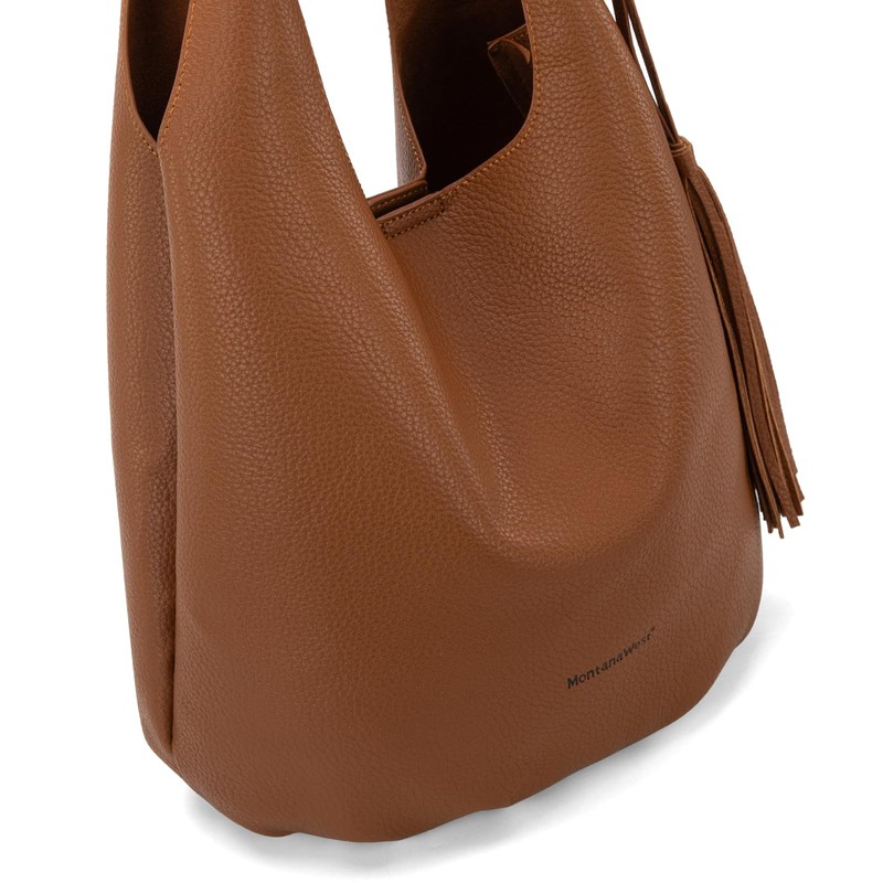 Montana West Slouchy Hobo Bags for Women 2PCS Shoulder Bag