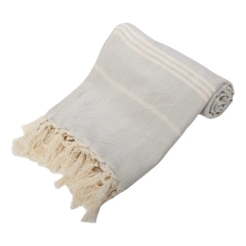 2 Cotton Turkish Towel Beach Spa Bath Towel Pestemal Gris