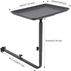 Giciashop Salon Tray,360° Rotatable Salon Tray Attaches to Chair(Adjustable Length & Height),Salon Stations for Hair Stylist,Suitable for Nail Salons,Barber Stores