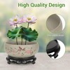 Lotus Bowl Planter - Ceramic Pots for Plants with Stand