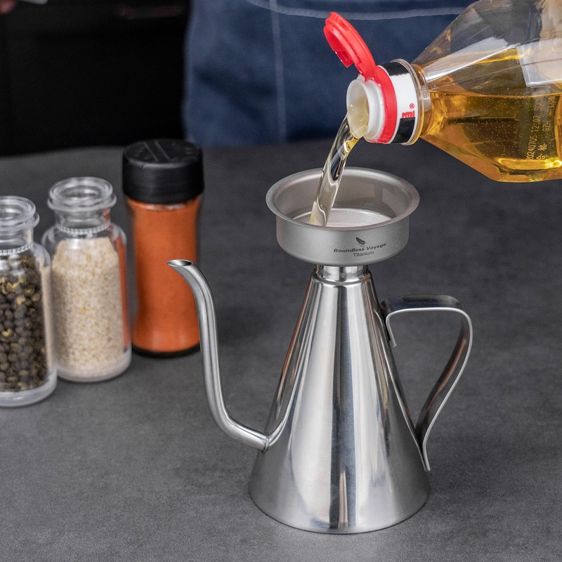 Boundless Voyage Titanium Mini Funnel Flagon Accessories Multi-use Kitchen Funnel