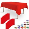 FULDGAENR Red Plastic Tablecloth, Disposable Red Table Cloths Plastic 54x108