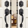 Gaurqiah Double Front Door Handleset with Deadbolt – Oil-Rubbed Bronze