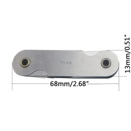 Radius Gauges Fillet Gauge R1-6.5mm Stainless Steel Concave High Hardness Stainless Steel Radian Meter Radius Fillet Gauge Bump Measurement Tool