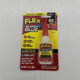 Flex Super Glue Liquid, Clear, 20 Gram Bottle