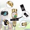 POL to QCC Thread Gas Tank Refill Adapter with Gauge