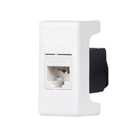 FANTON 23700-37 Data Socket RJ45 UTP 180° CAT.5e Tool-Free Crimping with Adapter for Plates and Brackets GEWISS SYSTEM