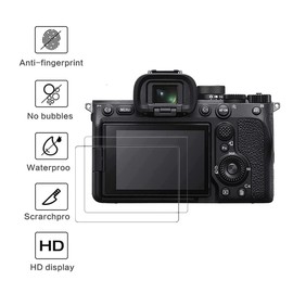 AISELAN Glass Screen Protector for Sony Alpha 7 IV, [2 Pcs] Anti-scratch Bubble-Free Waterproof Clear Touch 9H Hardness Tempered Glass Screen Protector for Sony Alpha 7 IV Camera