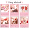 EBANKU Valentine Full Wraps Nail Polish Stickers Hearts Love Solid