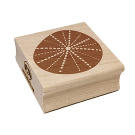 Sea Urchin Fun Square Rubber Stamp for Stamping Crafting - 1.25in Small
