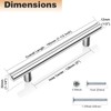 Probrico Polished Chrome Cabinet Handles 5 Inch Hole Centers, Kitchen