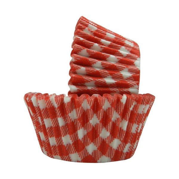 Regency Wraps Greaseproof Baking Cups, Red Gingham, 40-Count, Standard.
