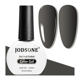 JODSONE Grey Dark Gel Nail Polish 10ml Soak Off Nail Polish Black Grey Nail Color Salon Quality Long-Lasting Low Odor Need U V Lamp Curing