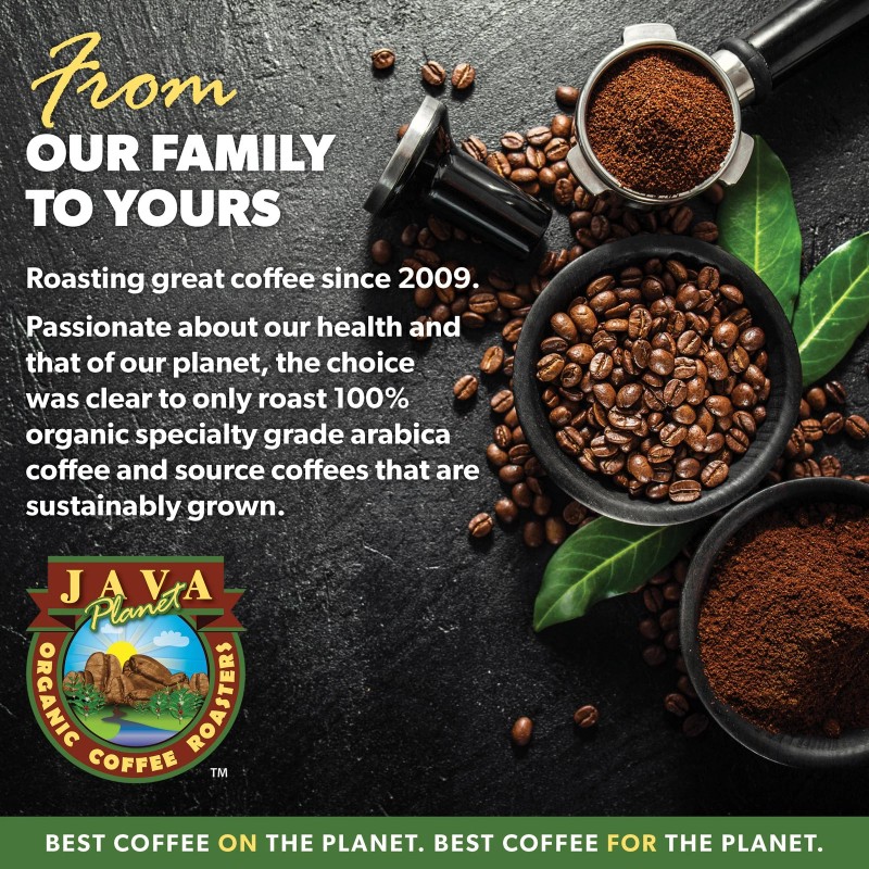 Java Planet Low Acid Organic Coffee – Whole Bean, Mold-Free