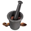 Cast Iron Mortar Pestle Tool Set Rock-Ore Crusher Grinder Large