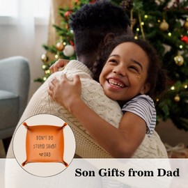 Back to School Supplies for Kids Last First Day of School Gifts Bulk Son Gifts from Dad Back to Schools Stuff for Teen Girls Boys Gag Gifts for Men Son Birthday Christmas Stocking Stuffer Leather Tray