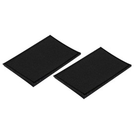 sourcing map Plain Black Flag Patch, Embroidered Patches, Blank DIY Flag Patches 8 x 5 cm for Vests, Clothes, Backpacks, Hats, DIY Craft Caps, Pack of 2