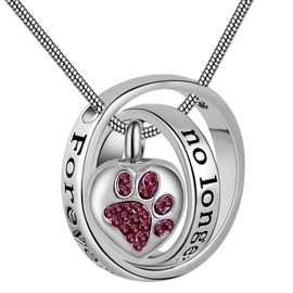 Cring Coco No Longer by My Side,Forever in My Heart Carved Locket Cremation Urn Necklace for mom & dad (pet)