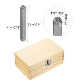 HARFINGTON 36pcs Metal Stamping Kit 3/16" (5mm) Steel Uppercase Letter and Number Punch Set (A-Z / 0-8 / "&" Symbol) Sandblasting Punch Press Tool for Imprinting Metal Plastic Wood Leather