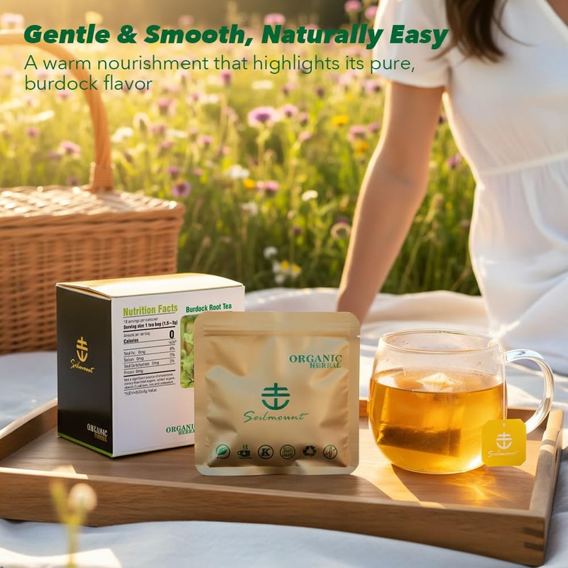 Soilmount - Burdock Root Tea - Pure Herbal Tea -