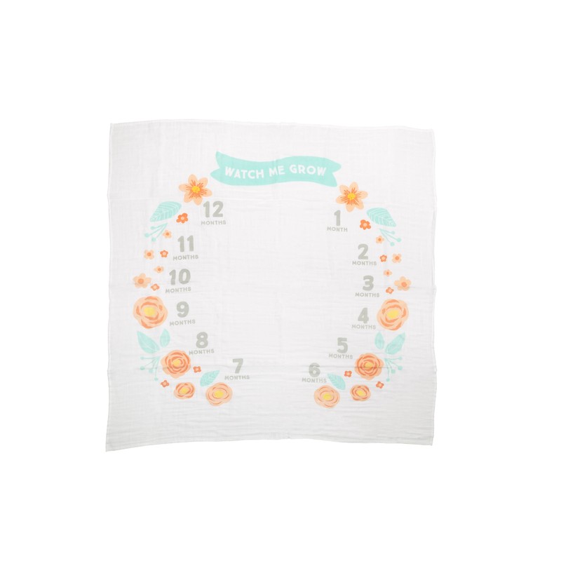 Pearhead Pearhead Watch Me Grow Monthly Milestone Photo Blanket Keepsake