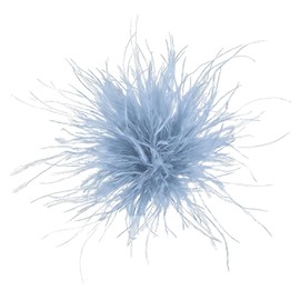 RLHRNDE Dainty Feather Flower Large Brooch Pin for Women Men Oversized Elegant Floral Design Feather Oversized Floral Lapel Pins Clothes Suit Dress Shawl Accessories Fashion Wedding Party Dance Banquet Jewelry Gift 150mm (Haze blue)