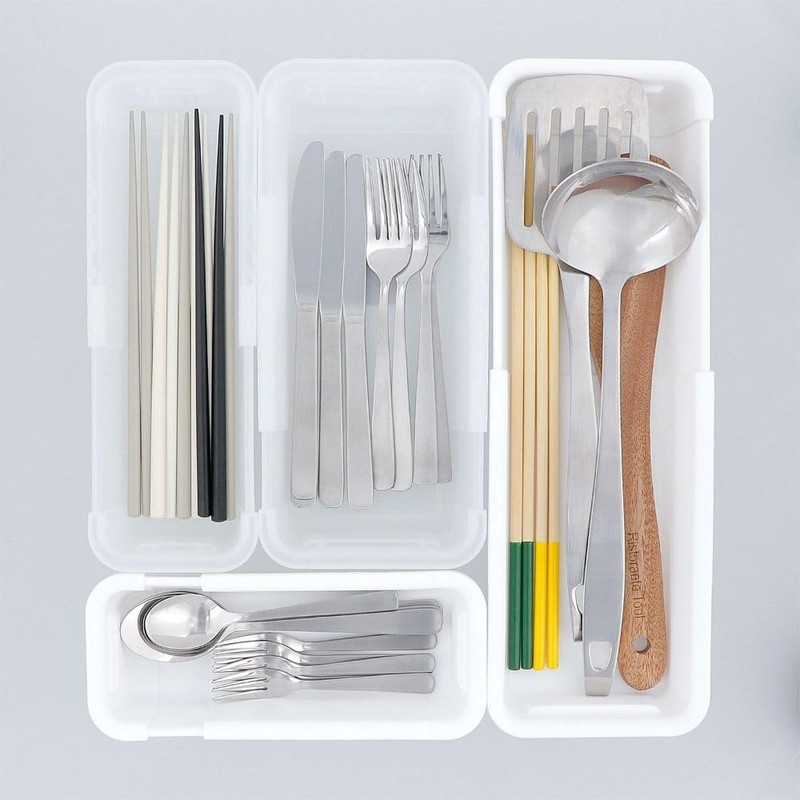 Liberty Corporation Cutlery Case, Extendable, Slim, L, Clear, Made in