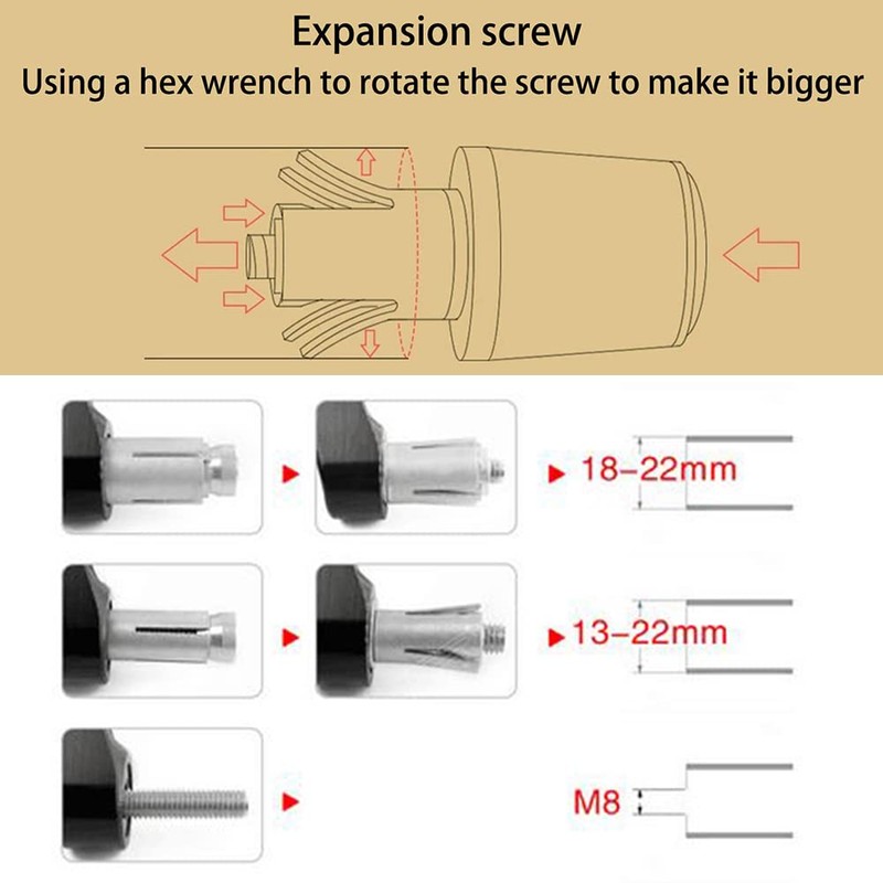 Universal Duke Handlebar Ends 22mm 7/8" - 2Pcs Moto Grips