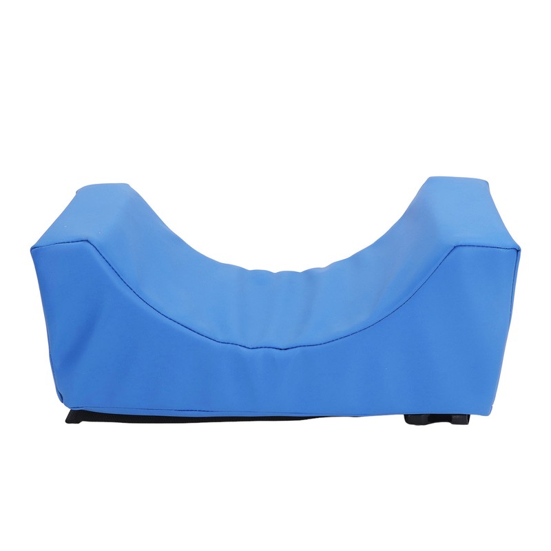 Head Positioner Pillow Blue PU Leather Breathable Comfortable Neck Support