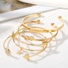17IF Gold Silver Bangle Bracelet For Women 14k Plated Multi