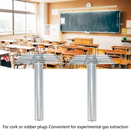 2-Piece Stainless Steel Cork Drill Set, Manual Cork Rubber Stopper Tool, Durable and Easy to Use, for Gas Extraction in School Lab