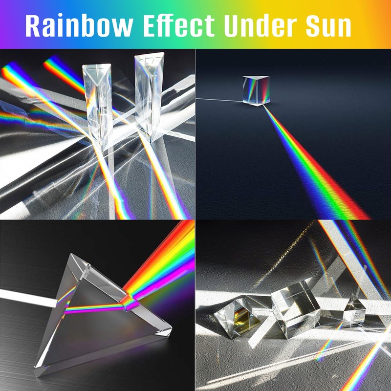 QFkris 6 Pack K9 Optical Crystal Photography Prism Set, Include