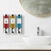 Volufia Shower Dispenser 3 Chamber No Drill, Shampoo Dispenser for