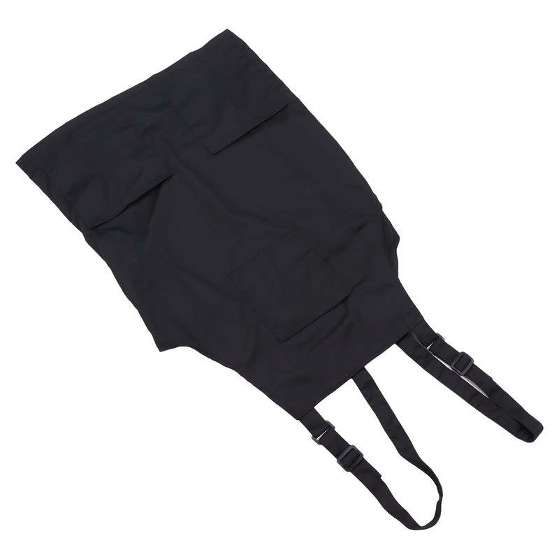Kitchen Apron Black Apron Polyester Pockets Adjustable Strap Unisex Apron