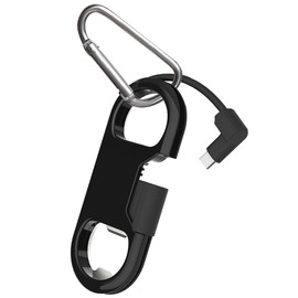 Connfiton USB Type C Cable Fast Charging + Keychain + Bottle Opener + Aluminum Carabiner, USB Type C Short Cable Charging Cord Compatible Galaxy S24/S20 Note 20/Note 19,Pixel 9/9 Pro 8/7-Black