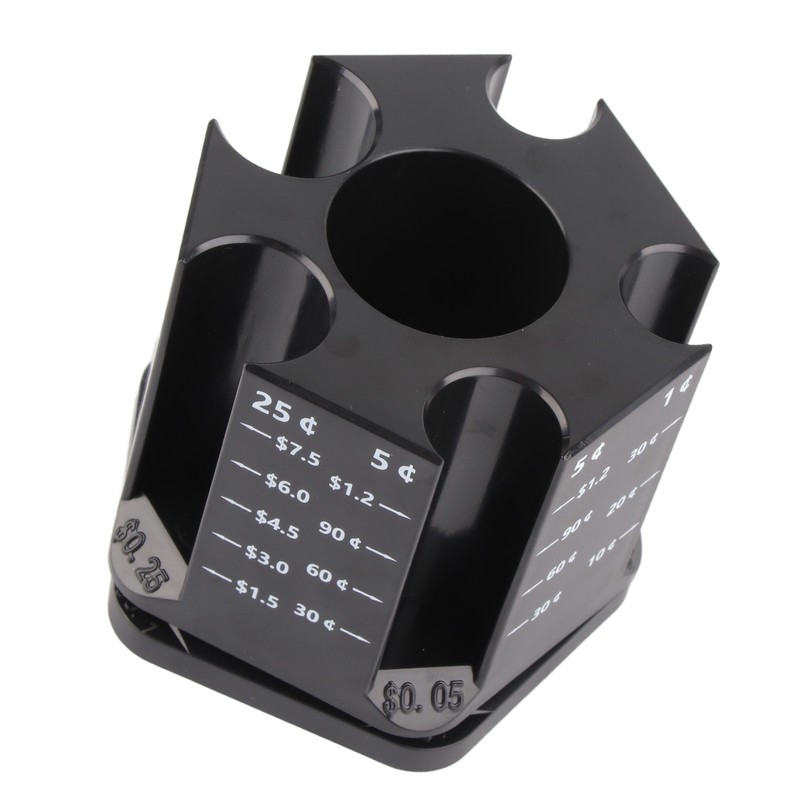 Coin Counter Coin Sorter with Pen Holder Rotatable Piggy Bank