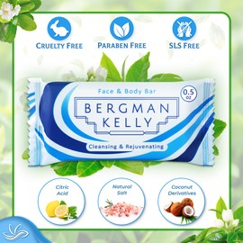 BERGMAN KELLY Hotel Soap Bars (White Tea, 0.5 oz, 200 PK), Travel Size Luxury Bulk Amenities Bar Soap, Mini Individually Wrapped Rectangular Soap, Small Toiletries for Airbnb, Motel, Guest Bathroom