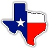 ProSticker.com Prosticker 213 (One) 4" Texas State Flag Decal Sticker